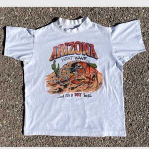 Vintage 90s Arizona Heat Wave Dry Heat Skeleton Single Stitch T-Shirt Boxy Fit